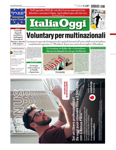 Italia oggi : quotidiano di economia finanza e politica